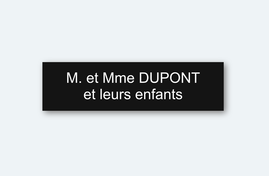 Plaque boîte aux lettres